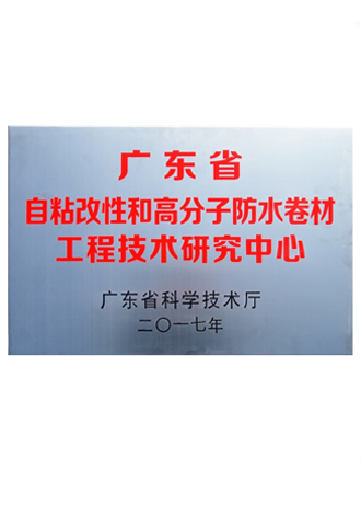 广东省自粘改性和高分子防水卷材工程技术研究中心
